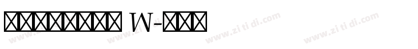 汉仪铸字蒸汽朋克 W字体转换